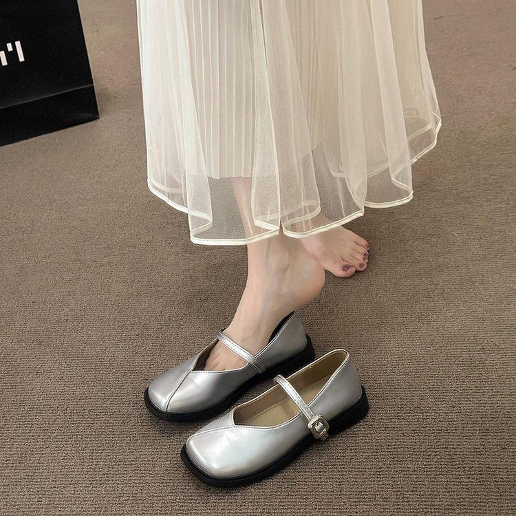 British Style Shoes Female Mary Jane Flat Single Shoes Thick Bottom College Style Loafers Fashionable and Comfortable