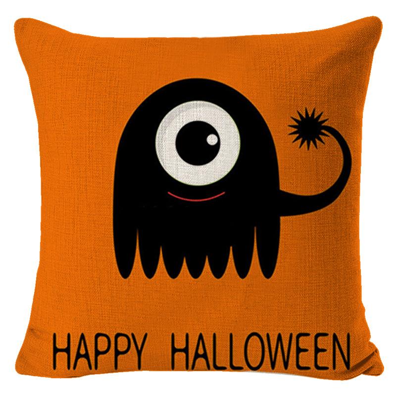 Pillow Cover Halloween Funny Atmosphere Decoration Car Cushion Room Bedside Cushion Sofa Waist Cushion Cushion Cover