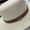 Summer Ladies Straw Hat Couple Hat Retro Copper Buckle Jazz Hat Panama Casual Versatile Vacation Beach Hat
