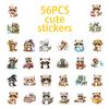 56 Cute Cartoon Raccoon Graffiti Stickers Do Not Repeat Suitcase Skateboard Decorative Stickers Batch