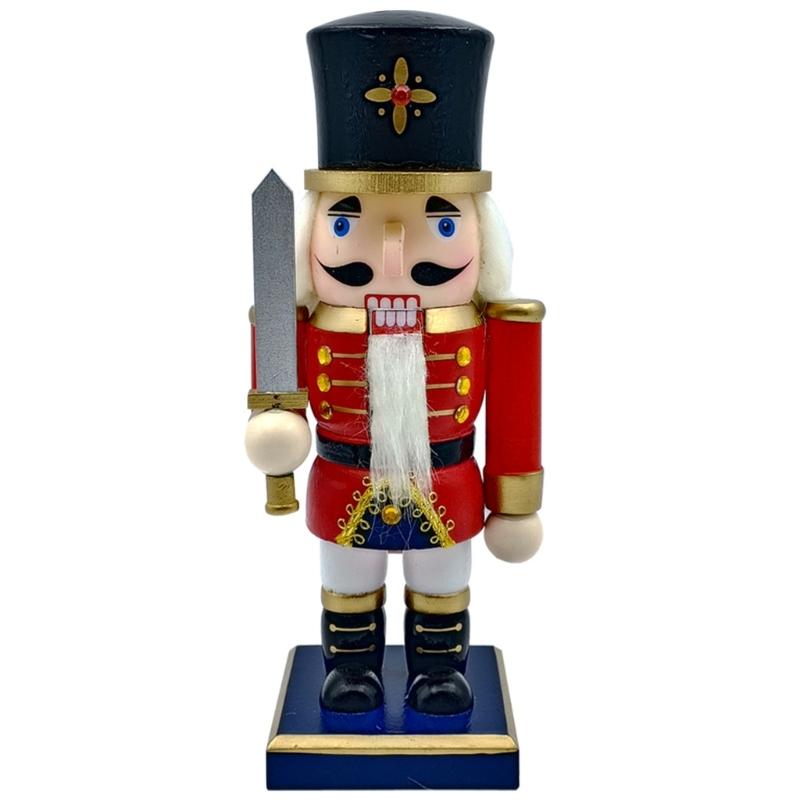 1PC 23cm Wood Christmas Nutcrackers Ornament Decorations Gift Walnuts King Soldiers Puppet Doll Decorations