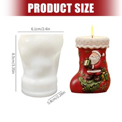 Christmas Stocking Silicone Candle Mold Food Grade Silicone Mould Baking Tool For Epoxy Resin Candle Soap Chocolate