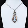 Owyhee Blue Opal Pendant Copper Wire Wrapped Gemstone Pendant Handmade Pendant Copper Jewelry Stylish Pendant Gift For Mom Wire Wrap Jewelry