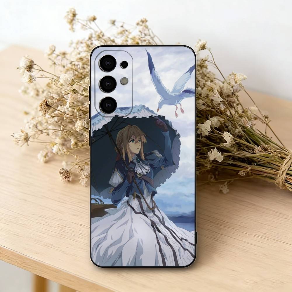 V-Violet Evergarden N-Novel Phone Case For Samsung S25,S24,S21,S22,S23,S30,Ultra,S20,Plus,Fe,Soft Silicone Black Cover