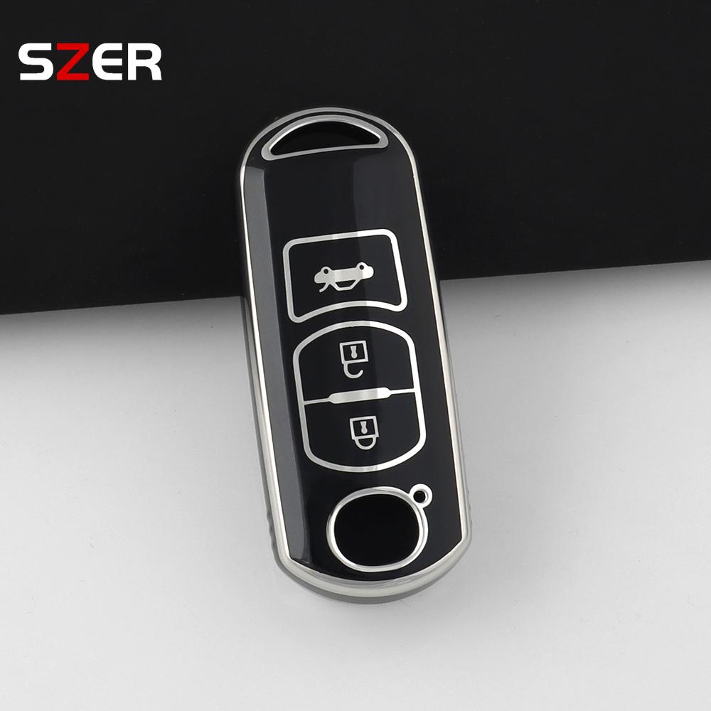 2 3 Buttons Tpu Car Key Case Cover For Mazda 2 3 5 6 Bl Bm Gj Atenza Axela Demio Cx-3 Cx3 Cx-5 Cx5 Cx7 Cx-9 Cx8 Fob Accessories