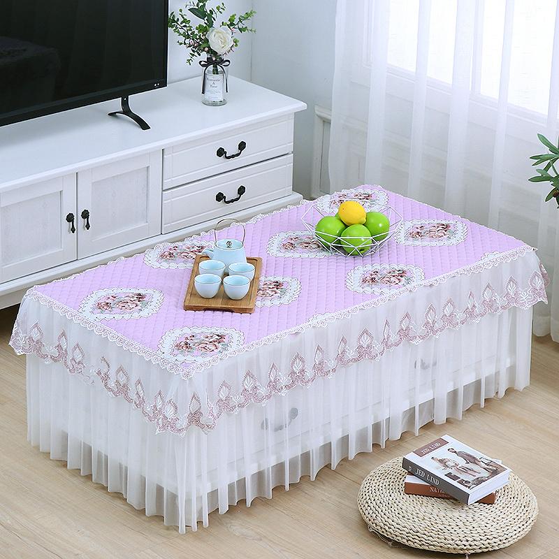 Living Room Coffee Table Table Cloth Coffee Table Cover All-inclusive Table Cloth Waterproof and Oil-proof Rectangular Coffee Table Mat