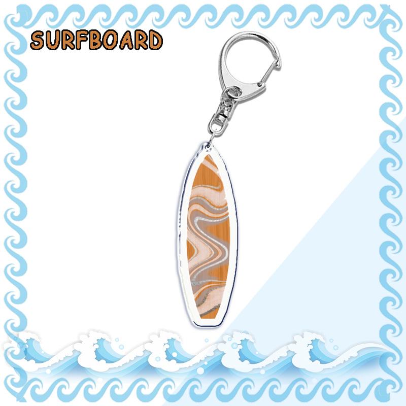 Waves Surfing Surfboard Keychains for Accessories Bag Bicycle Pendant Keyring Jewelry Fans Creative Beach Travel Gift Chaveiro