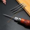 Essential Handle Awl Repair Tool Stitchers Sewing Awl Set with Four Tip 55KF