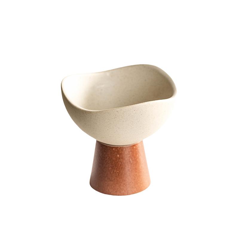 Handmade Stoneware Dessert Bowl Ceramic Tableware High-end Unique Yogurt Oatmeal Ice Cream Cup