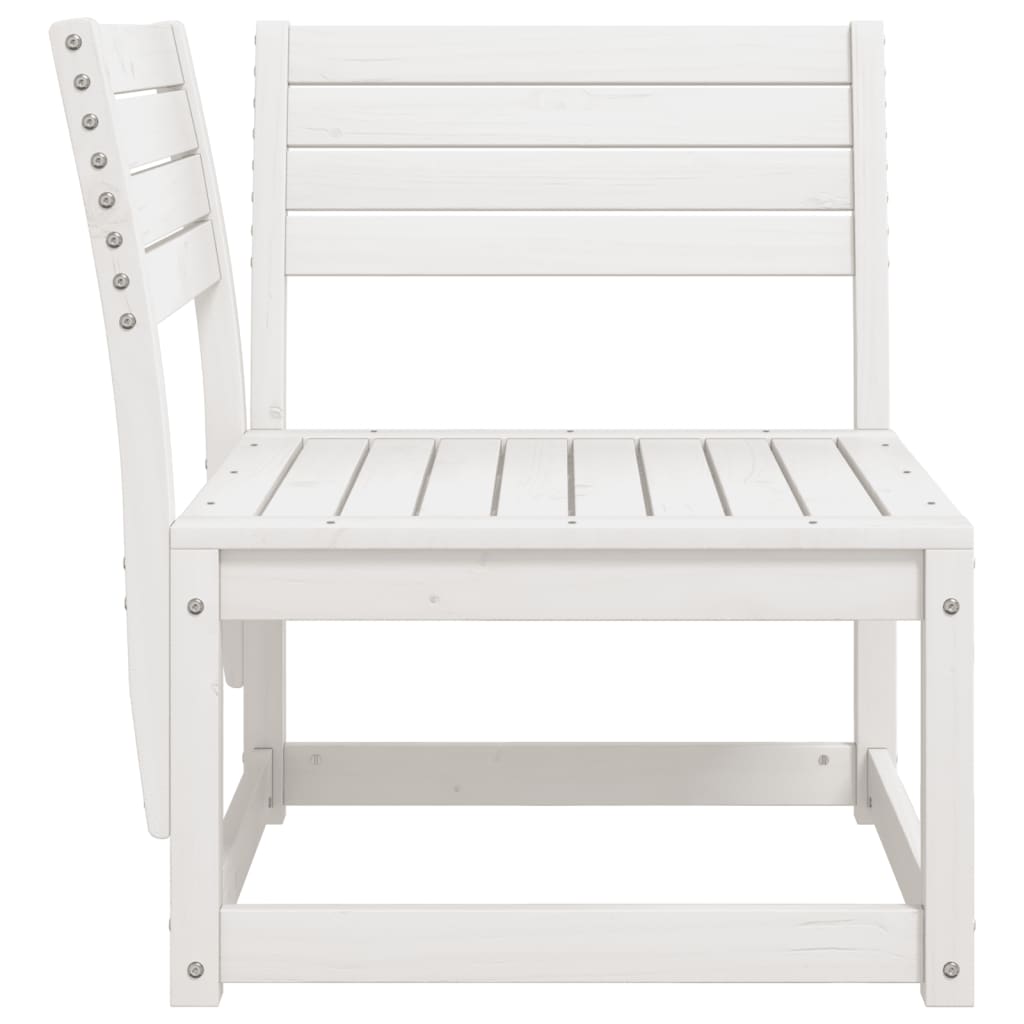 Garden Corner Sofa White 73x73x78 cm Solid Pine Wood