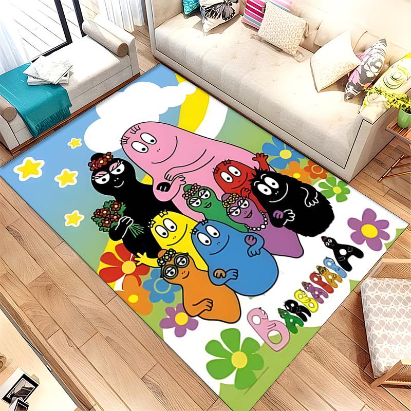 Les Barbapapa (1) Rug Suitable For Living Rooms Bedrooms Computer Rooms Dining Areas And Placement Under Tables And Chairs Also An Ideal Choice For Of