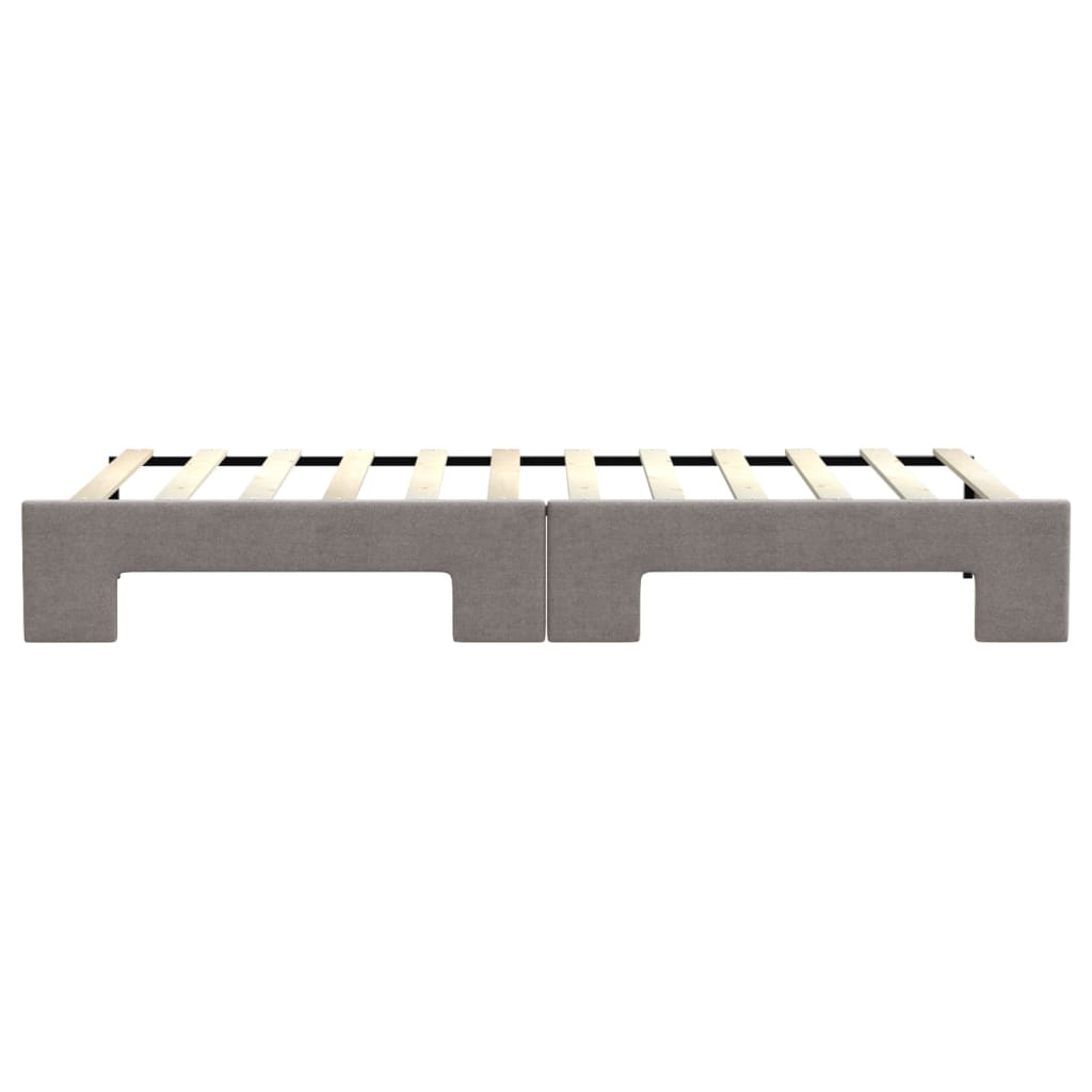 Pull Out Daybed Taupe 80 X 200 Cm Fabric