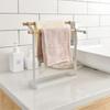 Stable Bathroom Towel Holder Double Bar Towel Drying Rack New Washcloth Hanger  Kitchen