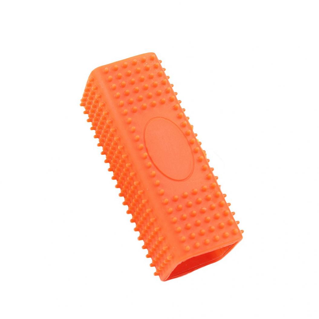 

Полая прямоугольная силиконовая щетка для удаления шерсти собак и кошек, инструмент для чистки шерсти домашних животных оранжевый