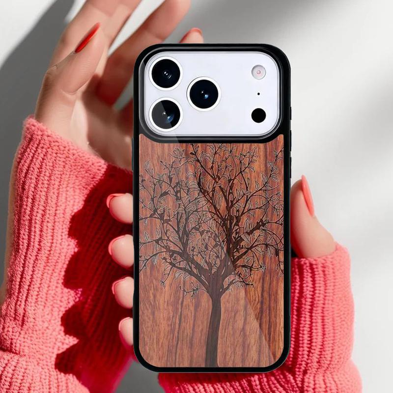 Natural Bamboo Wood pattern Phone Case for iPhone 17 Air 16e 15 14 13 Pro Max Back Cover for 12 11 Pro Coque