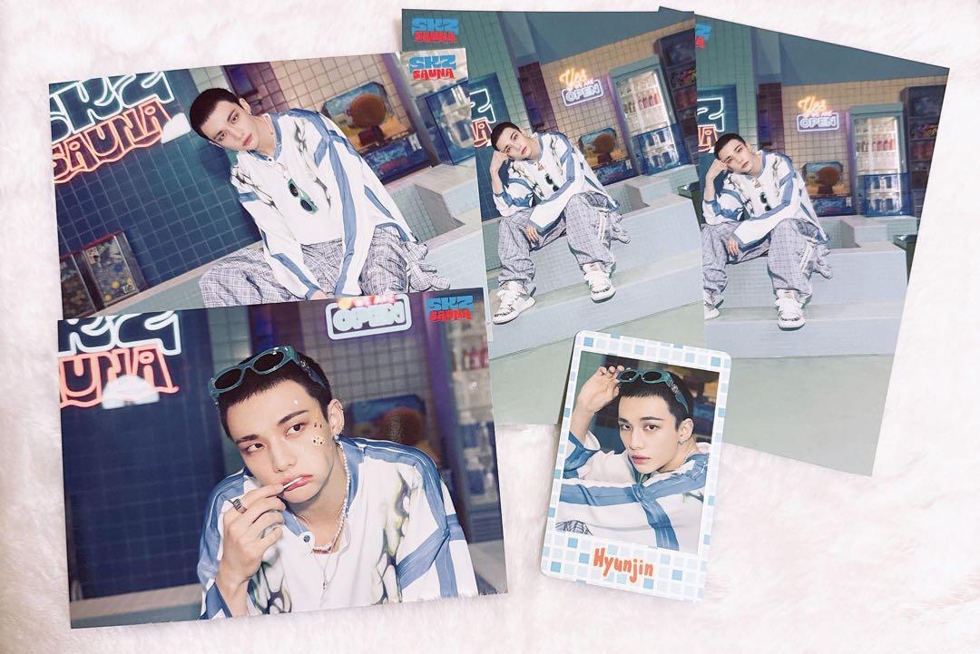 

[USED] straykids sauna pop-up run training photo card trading card hyunjin