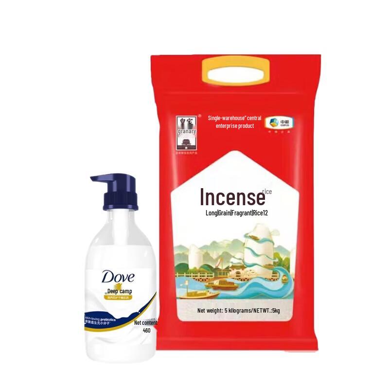 Dove Nourishing Body Wash & COFCO Long Grain Rice Bundle