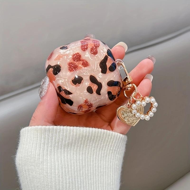 Traumhaftes Weiß Rosa Glänzendes Muschel Case für Samsung Galaxy Live 2 Weiches Silikon Stoßfestes Kopfhörer Case für Galaxy Buds Pro Hülle