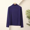 L To 4XL Plus Size Turtle Neck Long Sleeve Tshirts Fall Winter Base Layer T-Shirt Solid Color Modal Comfort Tee Tops Undershirt