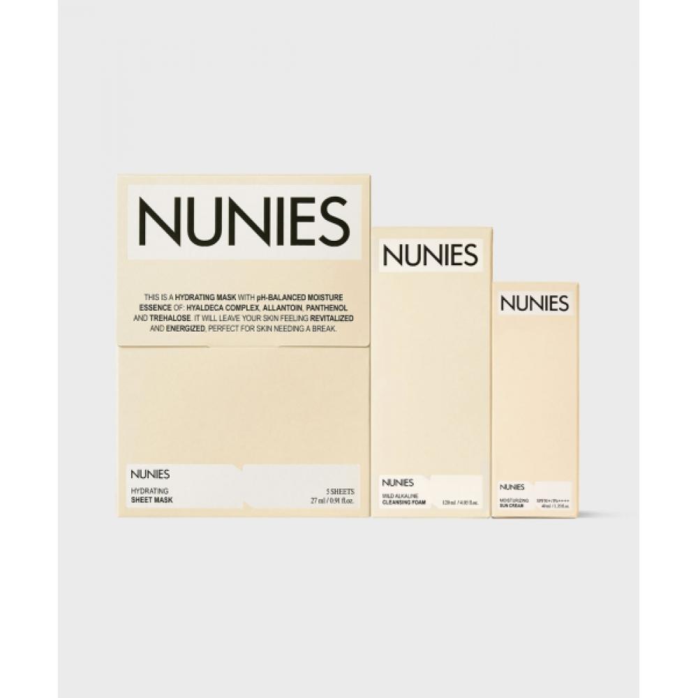 Nunies Hydration Care Set Cleansing Foam 120ml + Sunscreen 40ml + Mask 5ea NONE