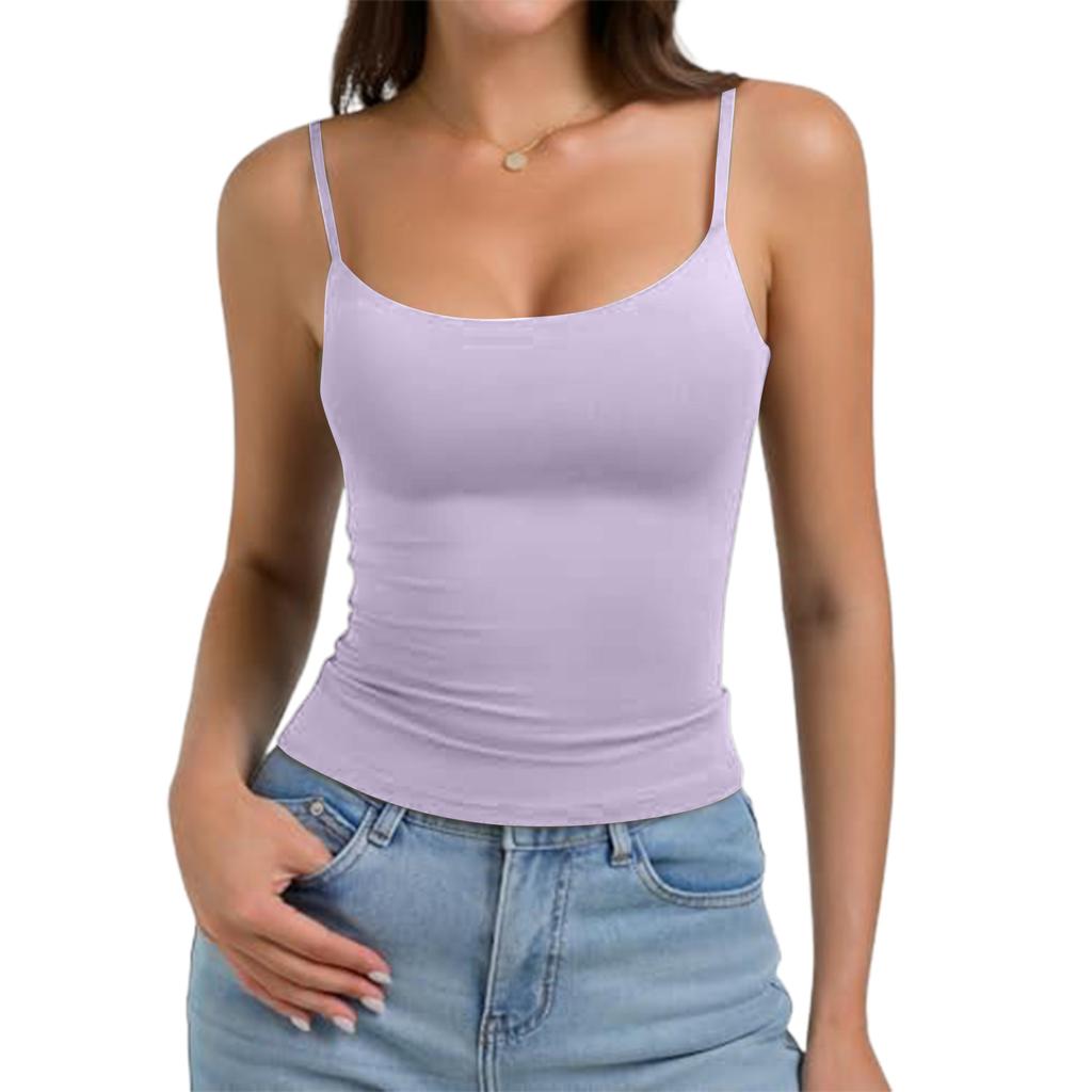 Damskie Topy Wiosenne Bez Rękawów Koszulki na Ramiączko Koszule Letnie dla Kobiet Miękki Materiał Elastyczny Top na Ramiączko Damskie Koszule Letnie