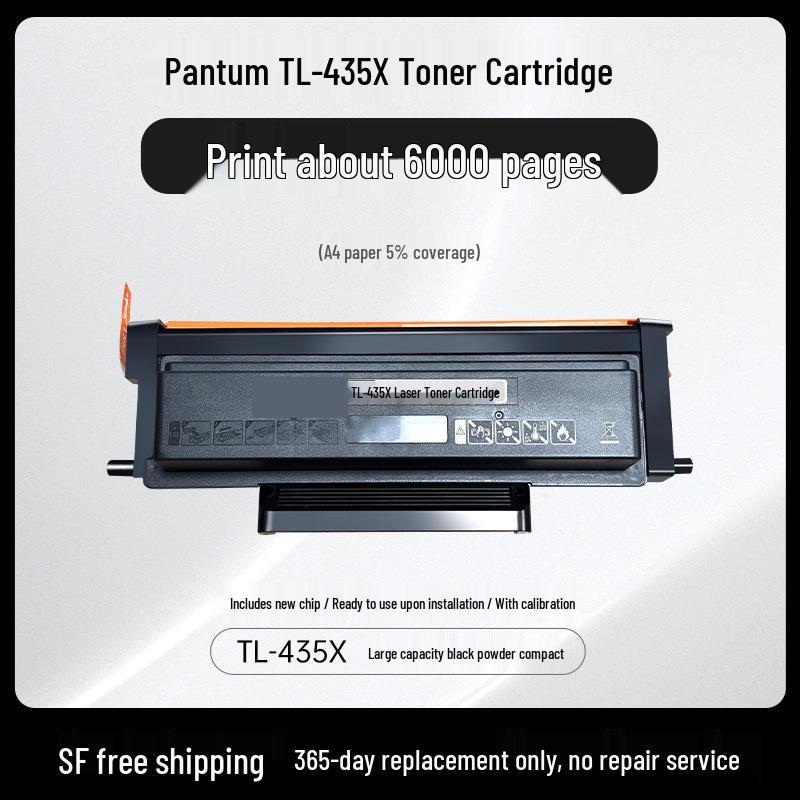 Pantum TL-435/H Toner Cartridge & DL-435 Drum Unit for P3365DN, P3385DN, M7165DN.