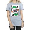 DC Comics Womens/Ladies Chibi Joker Playing Card Cotton Boyfriend T-Shirt