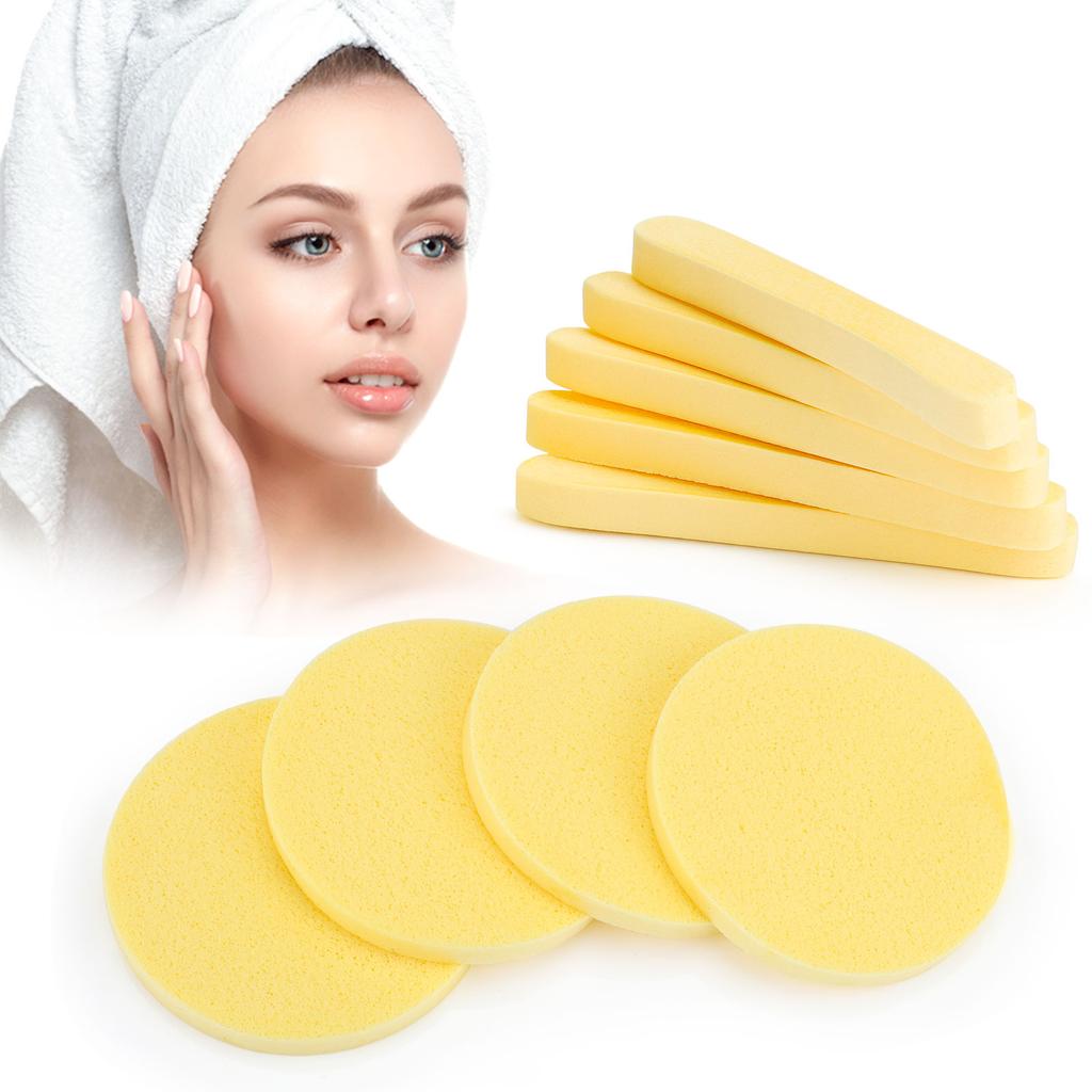 50 Pieces/bag Facial Deep Cleaning Puff Face Wash Sponge Cleaning Facial Clean Washing Pad Remove Makeup Skin Care Tool
