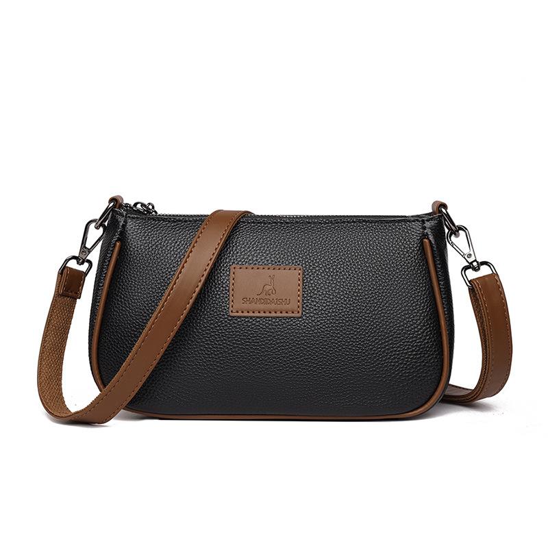 First Layer Cowhide Women'S High-End Underarm Bag, Shoulder Messenger Bag, Genuine Leather Commuter Women'S Bag