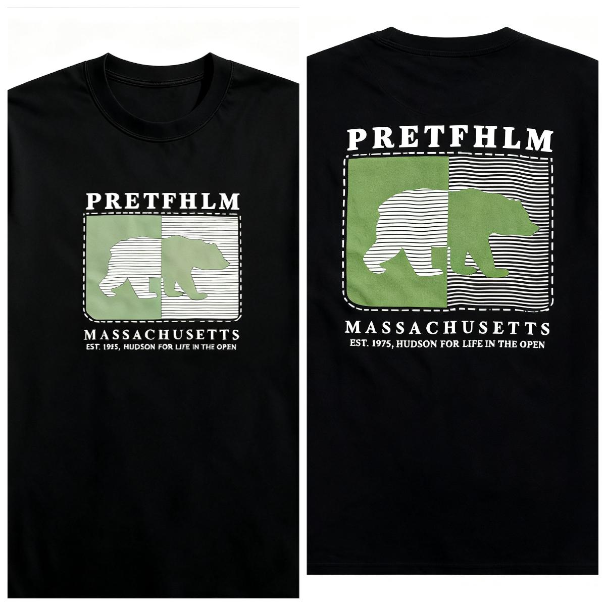 

Men s Contrast Stripe Bear Peripheral Printing Summer Luxury Brand Cotton Men s and Women s T-Shirts t shirts for men 4XL