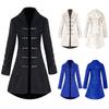 Women Jacquard Retro Gothic Steampunk Long Tailcoat Coat Jacket Cosplay Uniform