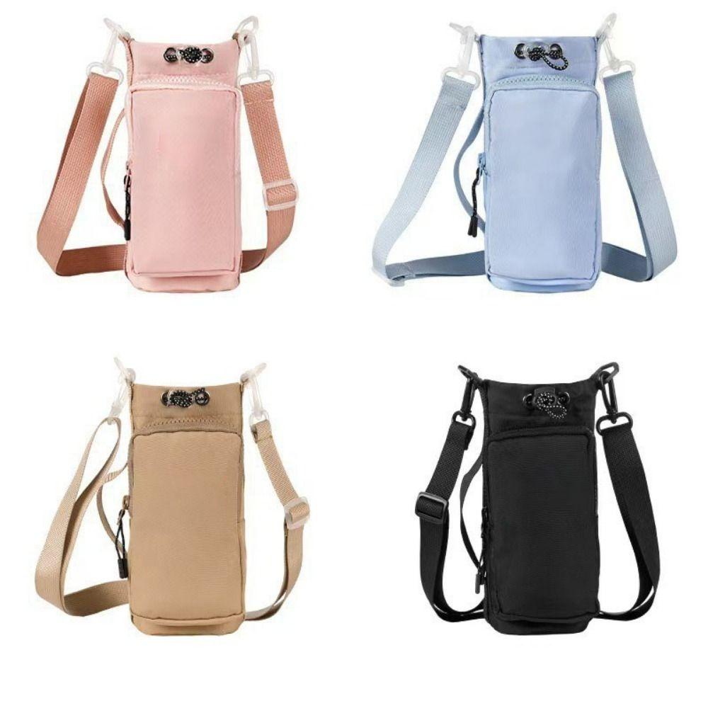 Front Pocket Thermos Bottle Holder Large Capacity Cup Sleeve Pouch  Camping