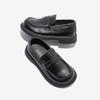 Small Leather Shoes British Style Genuine Leather Black Moccasins Soft Sole Fashionable Children's Single Shoes Baby Shoes