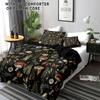 3D Floral Mushroom Bedding Set Skin-Friendly Duvet Cover Single Twin Double Size Soft Bedroom Decor Gift