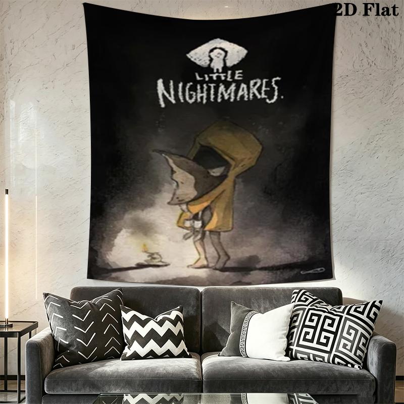 Little Nightmares Wall Tapestry Aesthetic Wall Hanging Printed Fabric Blanket Decorative Tapestries for Bedroom Living Room Home Decor