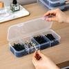 Transparent Plastic Organizer Case 4 Grid Desktop Storage Box Storage Box  Desktop Organization