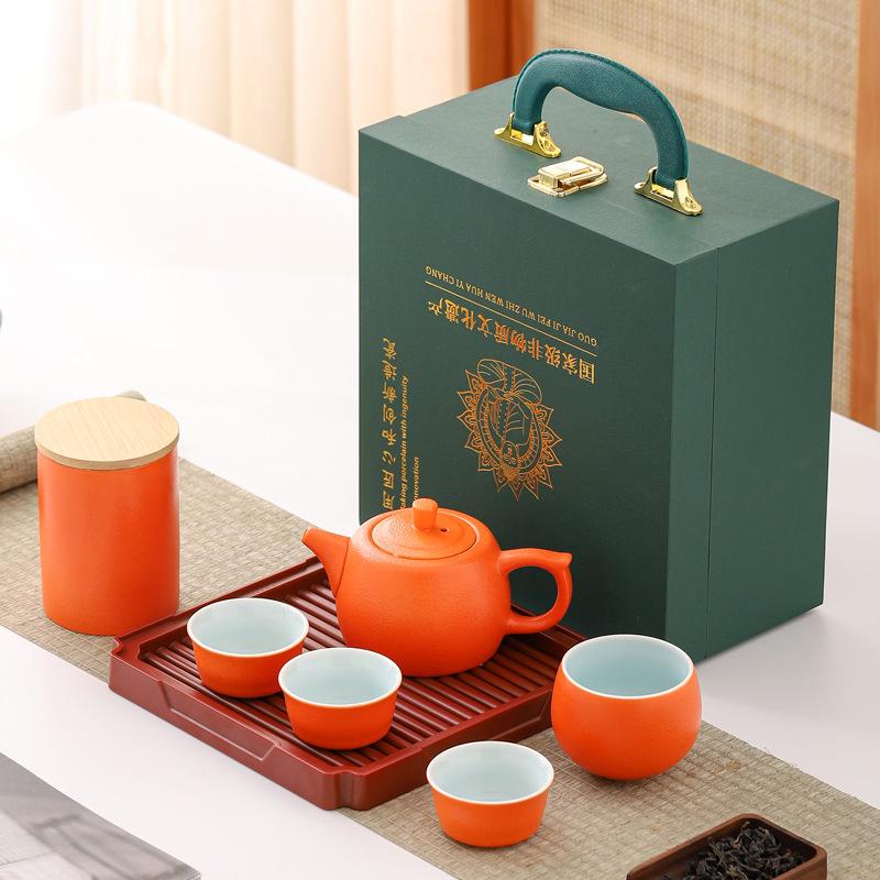 Ceramic Travel Tea Set, Gift Creative Business Company Activities, Festivals, High-end Gift Sets