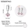 Hot 925 Sterling Silver Earrings Charm Simple Shining Lotus Zircon Wedding Women Jewelry Gift