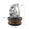 Buddha Tischbrunnen LED-Lichter Zen Stein Wasser Wasserfall Haus Terrassen Dekoration