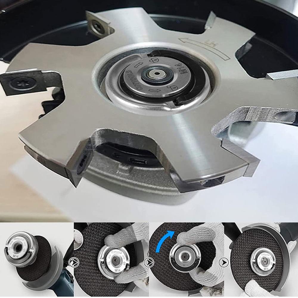 2pcs Quick Release Quick Release Flange Nuts M14 Thread Grinder Locking Nuts Cutting Discs