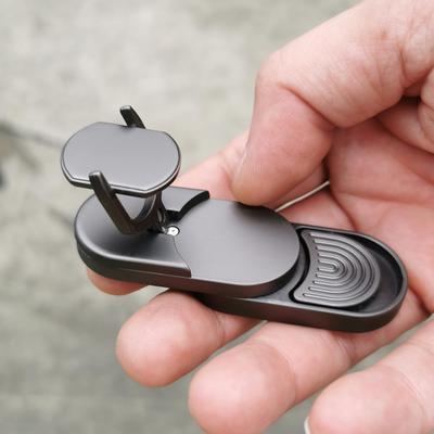 Fidget Slider Toy, Metal Haptic Slider, Stress Relief Toy for Adults, 50mm X 25mm, 90g, Black