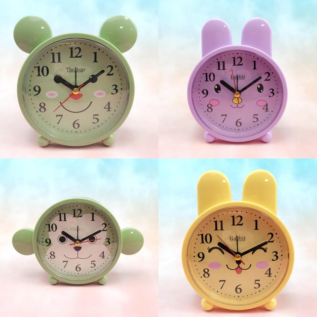 Kids Cartoon Bedside Alarm Clock With Analog And Digital Display For Childrens Room Decor