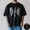 Gothic Cross And Angle Wings Graphic Punk Style Mens Womens TShirt Unisex T-Shirt
