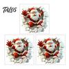 3D Visual Effect Wall Art Santa Sticker, Christmas Decal, Realistic Breaking Through The Decals for Home Decor Effect, Self-Adhesive Festive