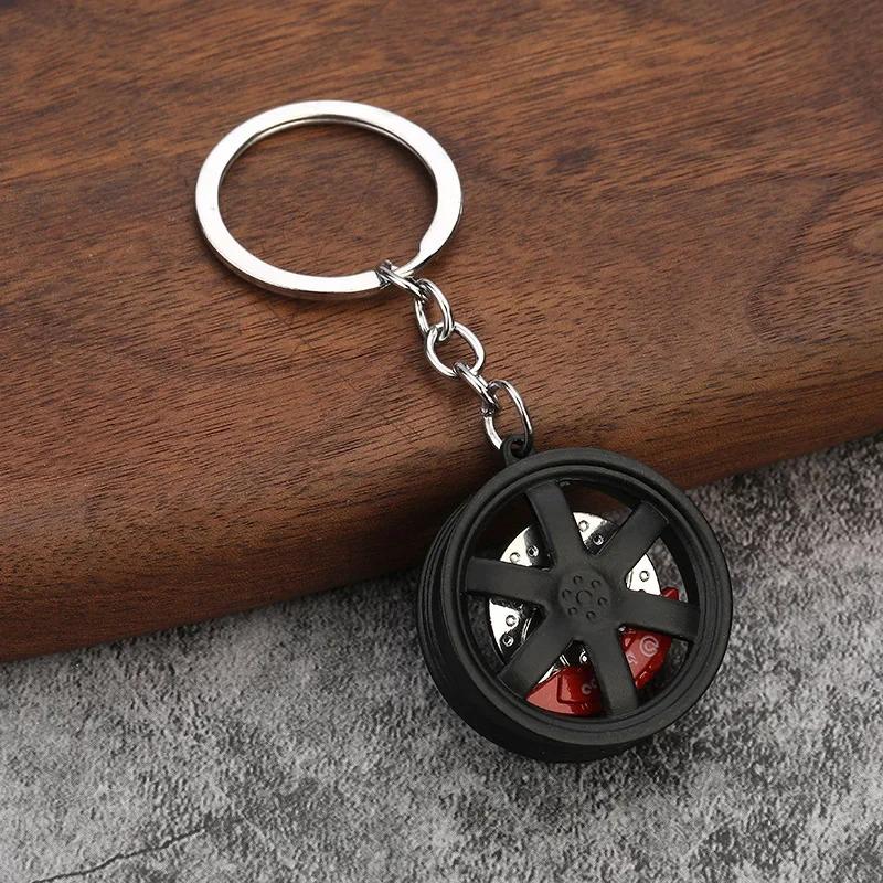 1PC Metal Car Wheel Shock Absorber Pendant Car Wheel Hanging Ornament Rearview Mirror Auto Interior Decoration Hanging Ornament