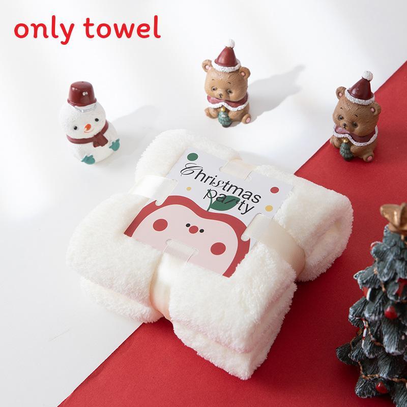 Christmas Holiday Towel With Coral Fleece Material For Festive Gift Giving