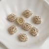 14K Gold-Filled Zircon Clover Spacer Beads: Crystal Bracelet DIY Jewelry Accessories