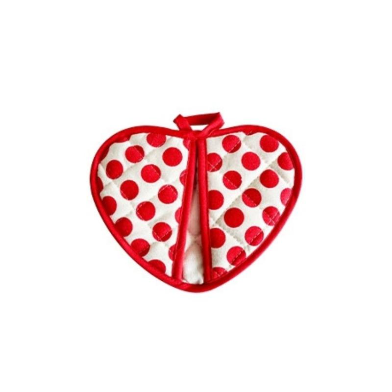 Heart-Shaped Hand Clip Heat Insulation Pad Coaster Anti-Scalding Gloves Baking Kitchen High Temperature Resistant Oven