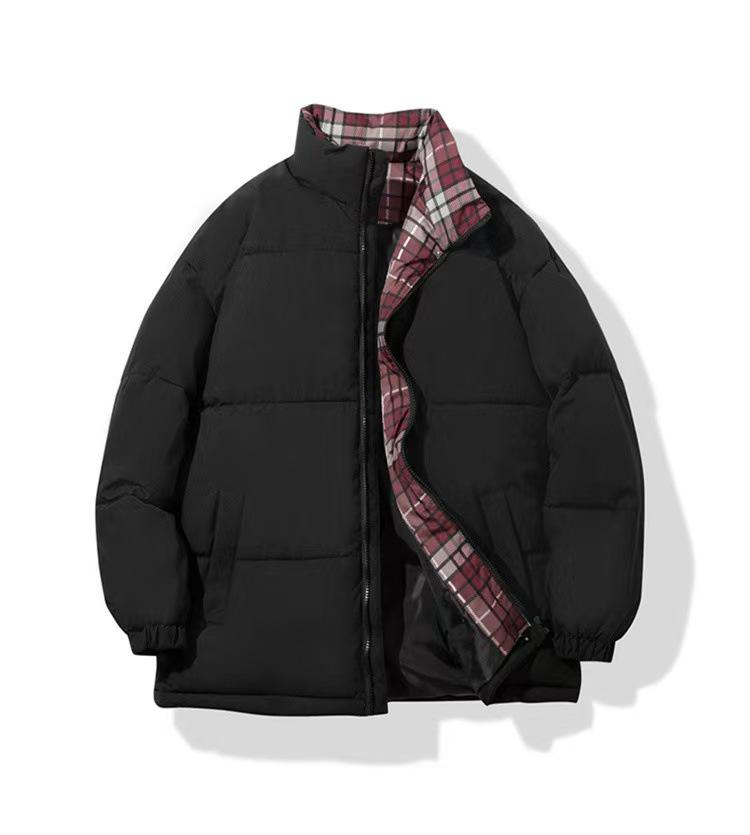 

Women s Winter 2025 Retro Down Cotton Jacket: Loose, Thickened Coat for Couples and Students XXXL чорний