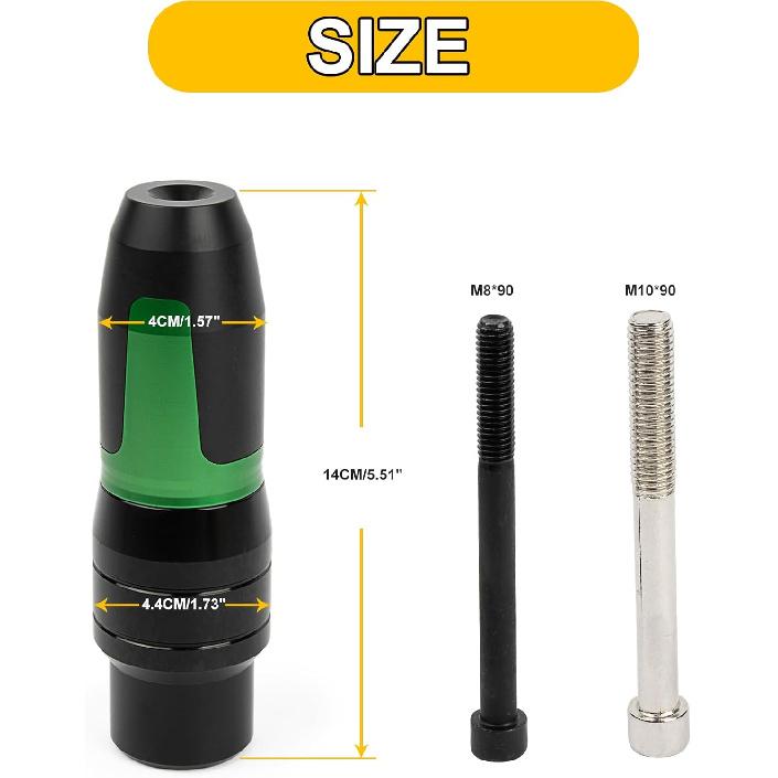 PSLER Universal Rear Frame Sliders - Motorcycle Falling Protection Slider Crash Bar Exhaust Pipe for Z900 Z650 Ninja 400 650 1000 ZX10R ZX6R ZX12R